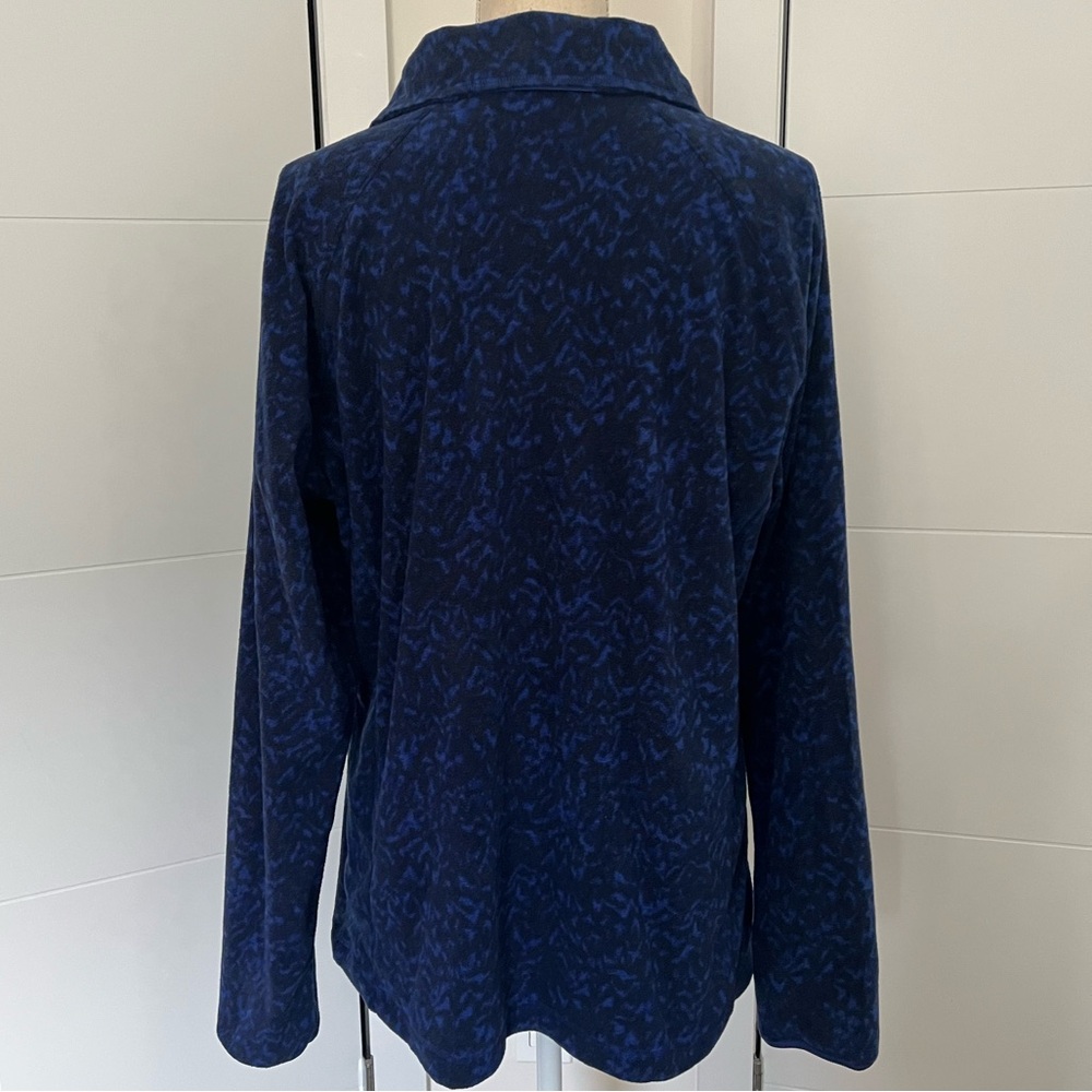 Columbia Women's Arctic Air Fleece 1/2 Zip Sweatshirt Navy Blue Abstract XXL $45 - Picture 9 of 12
